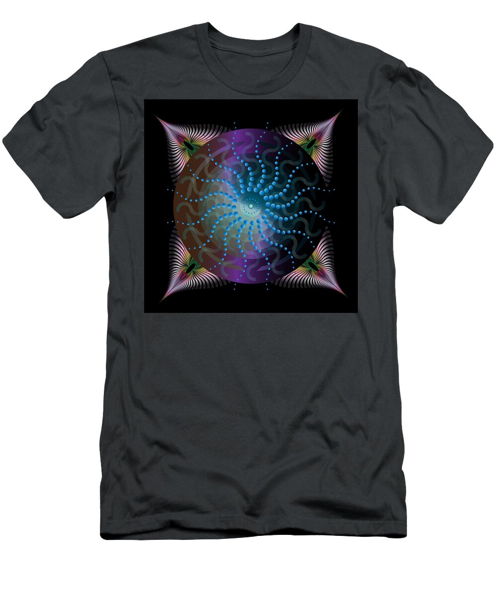 Mandala T-Shirt featuring the digital art Circulariun No 2631 by Alan Bennington