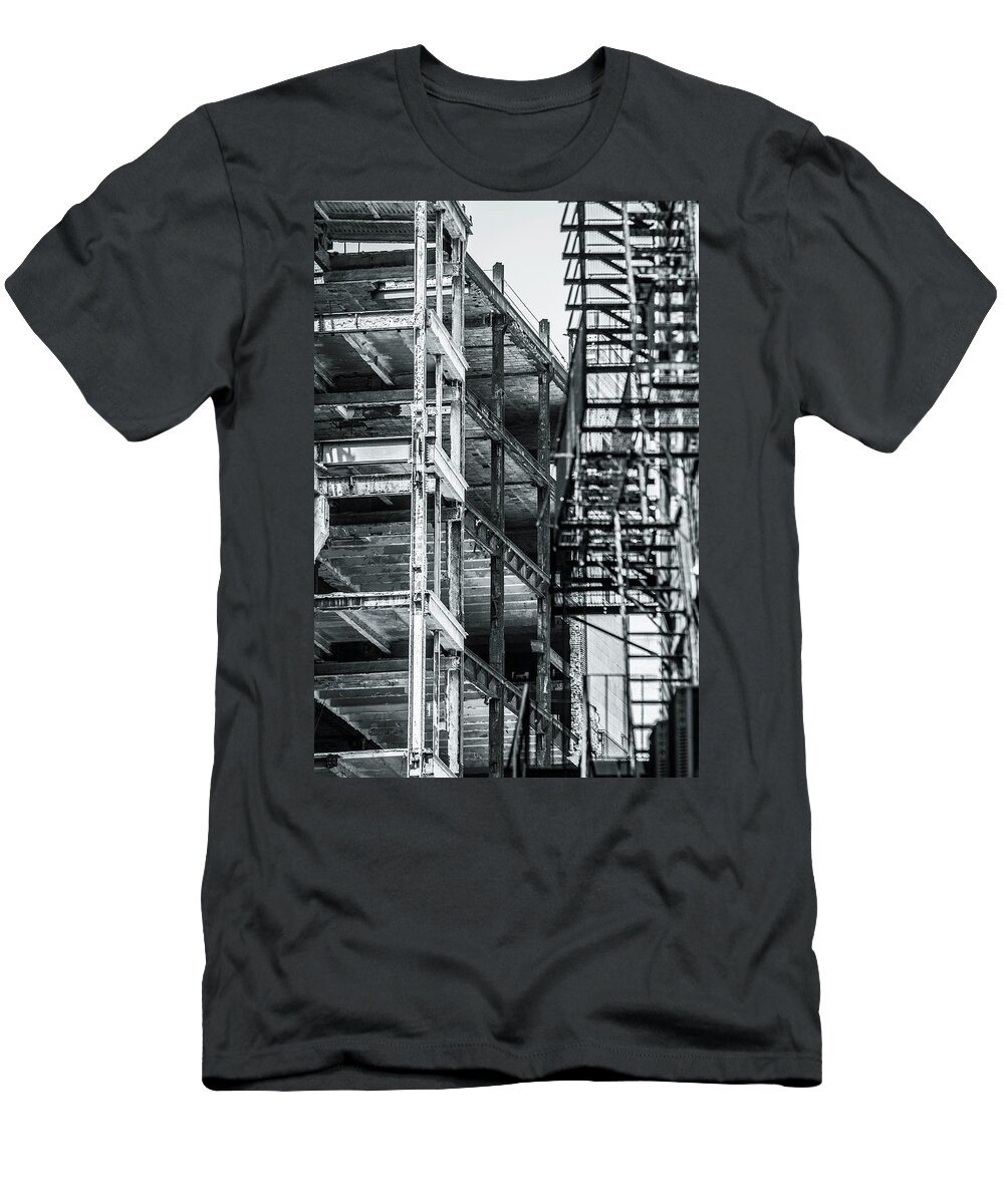 City T-Shirt featuring the photograph City ruins 2 by Jason Hughes