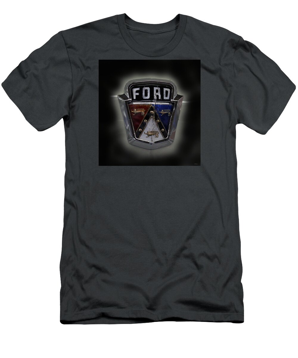 Art T-Shirt featuring the photograph Classic Ford Emblem by DB Hayes