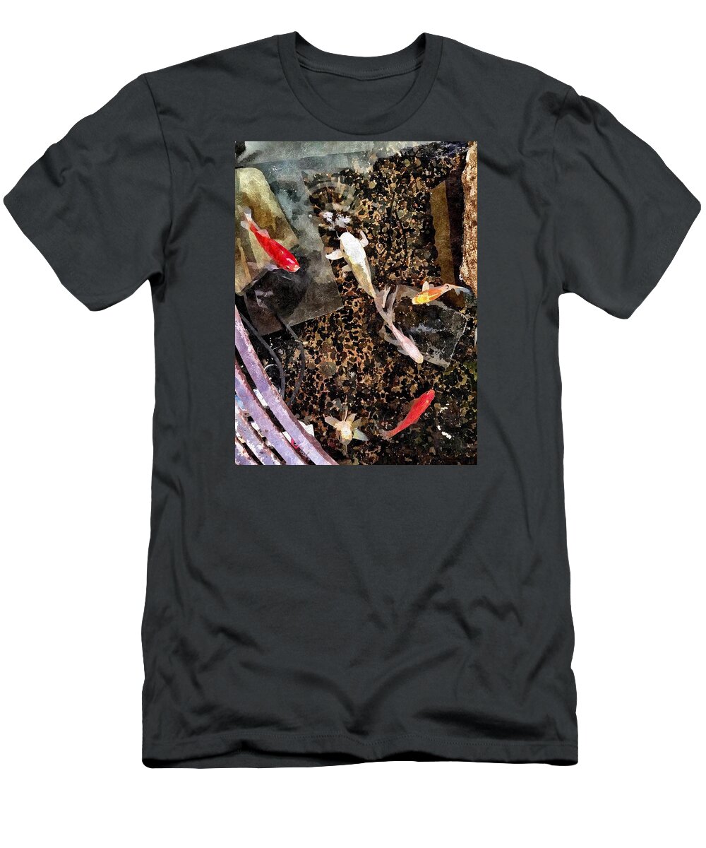 Koi T-Shirt featuring the photograph Clear As Koi by Brad Hodges