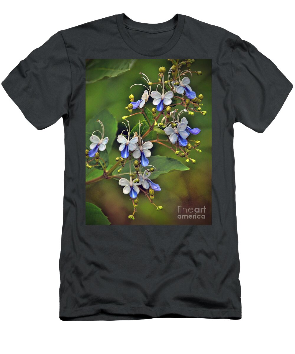 Flowers T-Shirt featuring the photograph Clerodendrum Ugandense by Savannah Gibbs