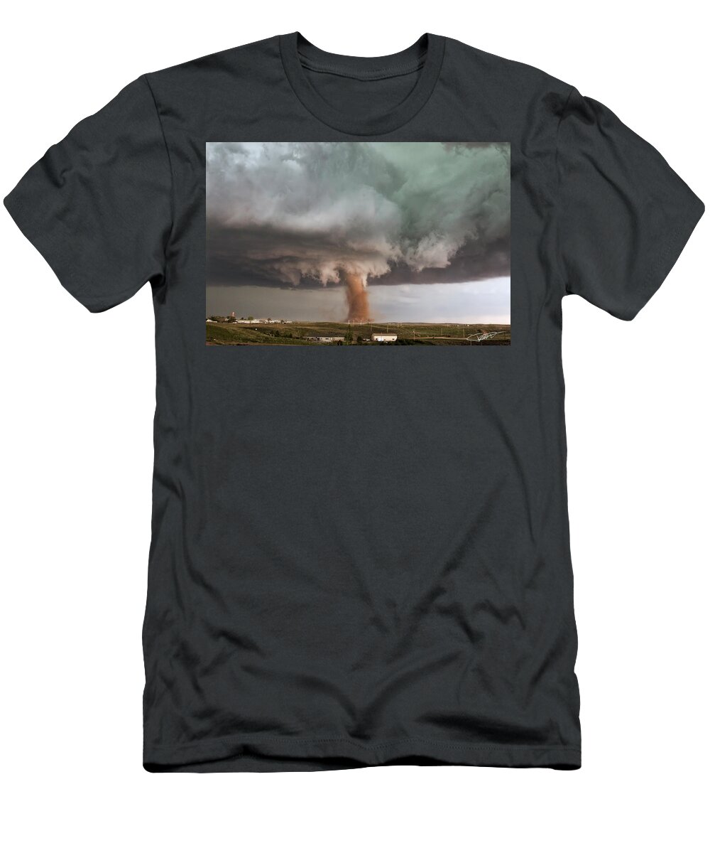 Storm T-Shirt featuring the photograph Close call by Jeff Niederstadt