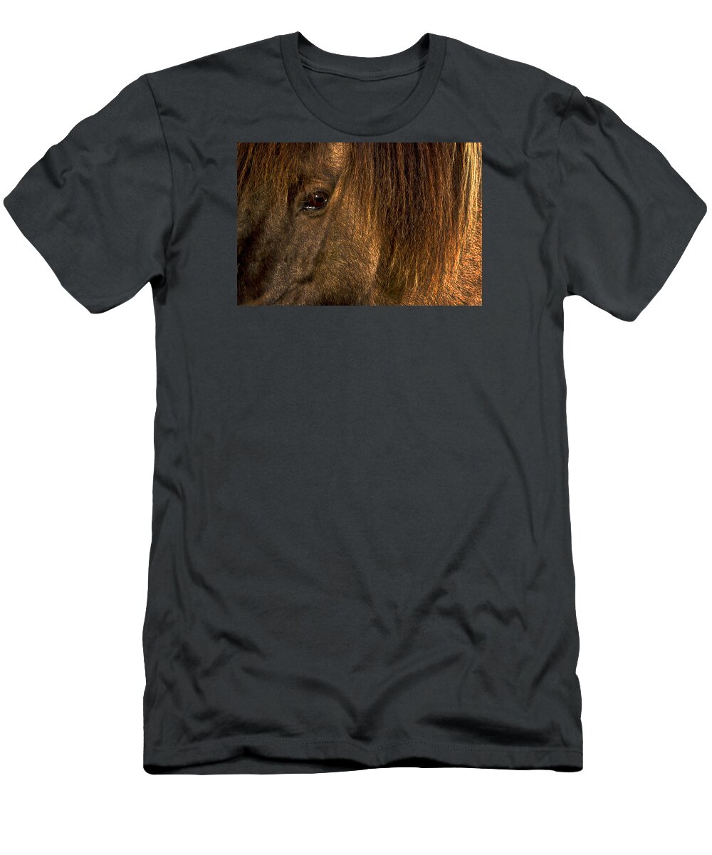 Horse T-Shirt featuring the photograph Closeup Of An Icelandic Horse #2 by Stuart Litoff