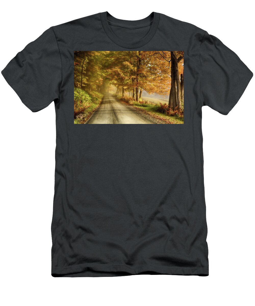 Cloudland Road Vermont T-Shirt featuring the photograph Cloudland road in Vermont by Jeff Folger