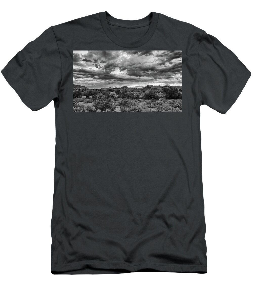 Arizona T-Shirt featuring the photograph Clouds Over the Superstitions by Monte Stevens