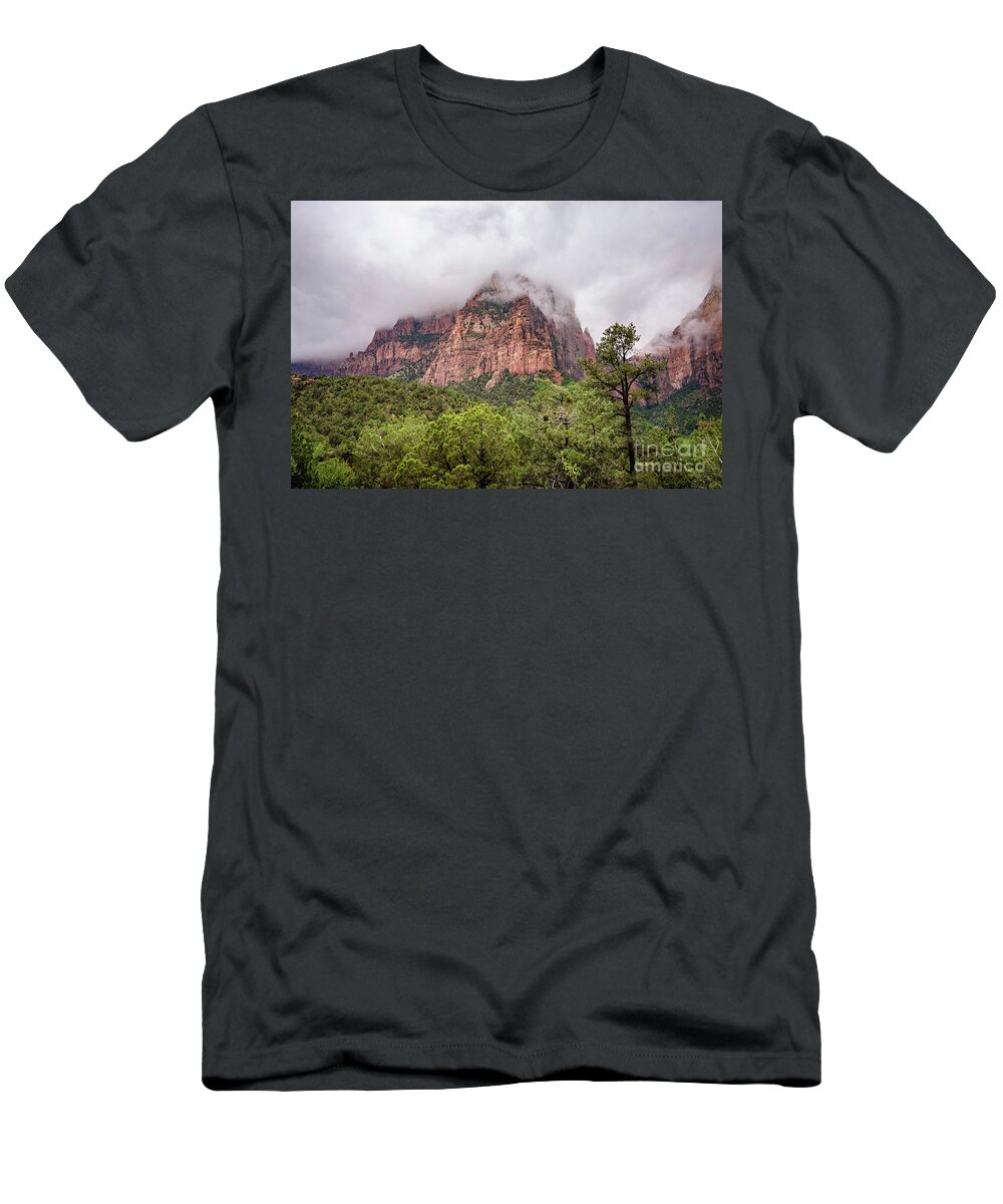 Utah 2017 T-Shirt featuring the photograph Cloudy Patriarch by Jeff Hubbard