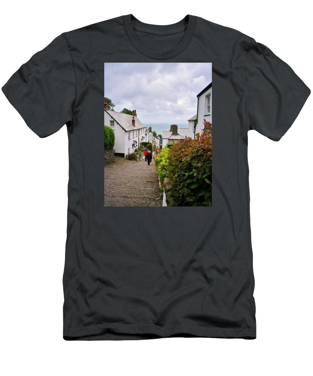 Clovelly T-Shirt featuring the photograph Clovelly High Street by Richard Brookes