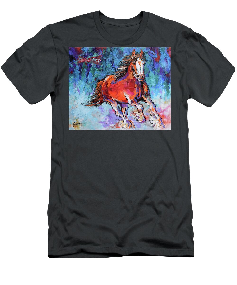  T-Shirt featuring the painting Clydesdale by Jyotika Shroff