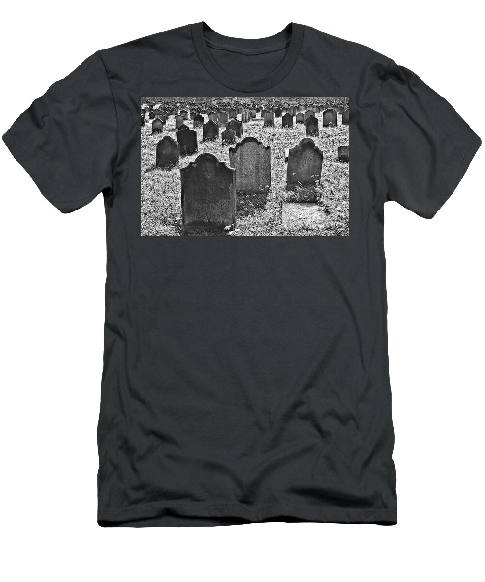 Grave T-Shirt featuring the photograph Coast - Whitby Graveyard by Esoterica Art Agency