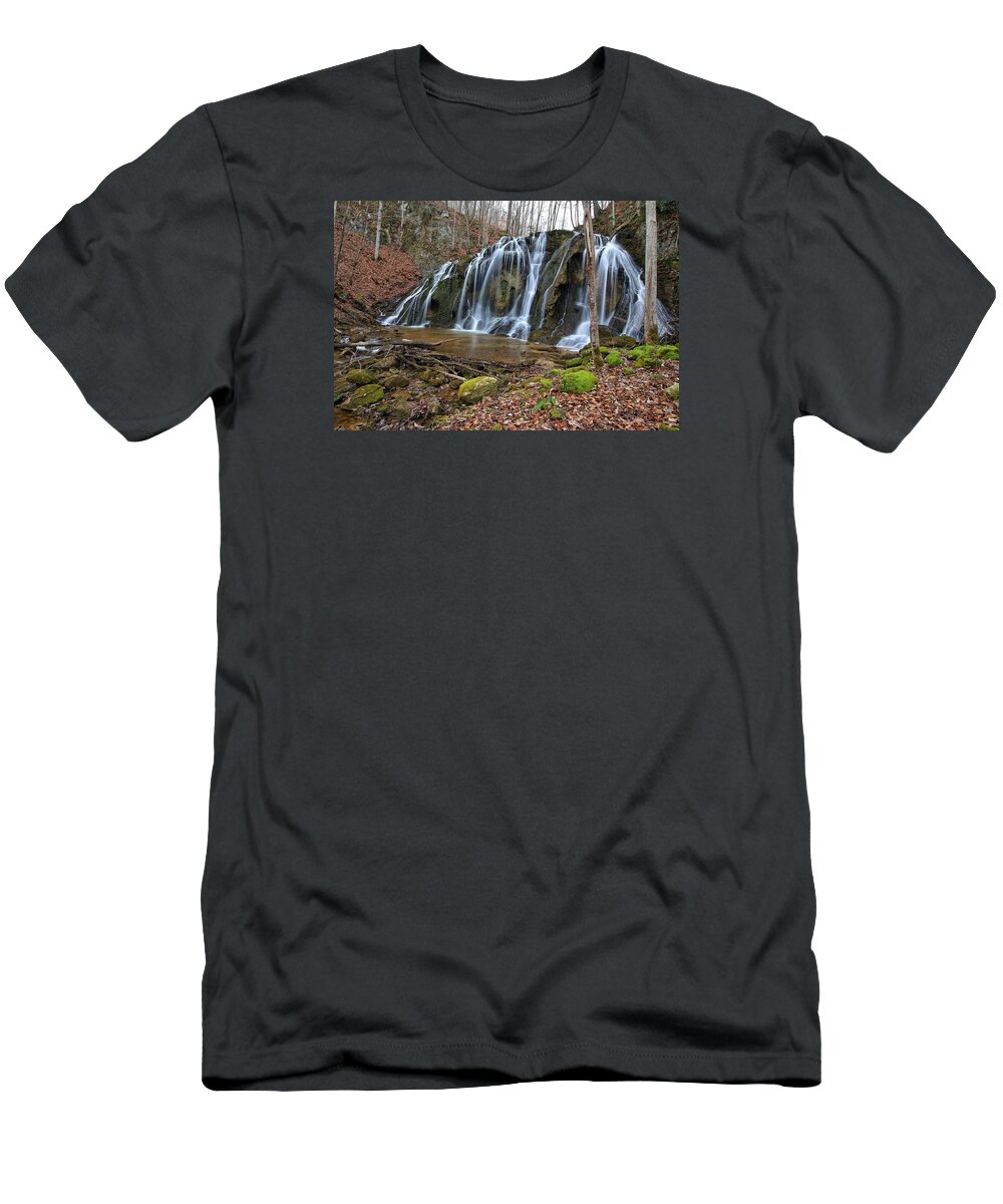Cobweb Falls T-Shirt featuring the photograph Cobweb Falls by Chris Berrier