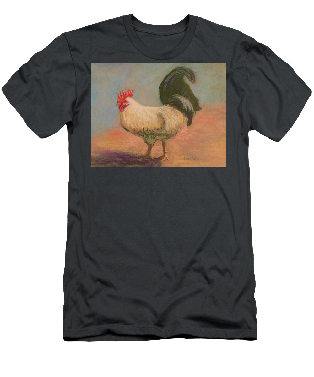 Cocky T-Shirt featuring the pastel Cocky Rooster by Nancy Beauchamp
