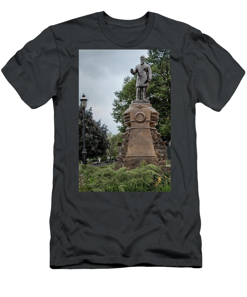 Connecticut T-Shirt featuring the photograph Cogswell Fountain Rockville Vernon Connecticut by Phil Cardamone