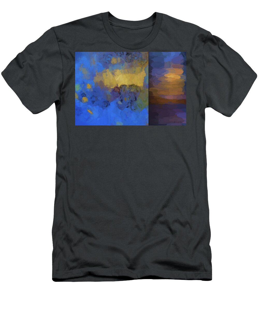 Abstract T-Shirt featuring the digital art Color Abstraction LIX by David Gordon
