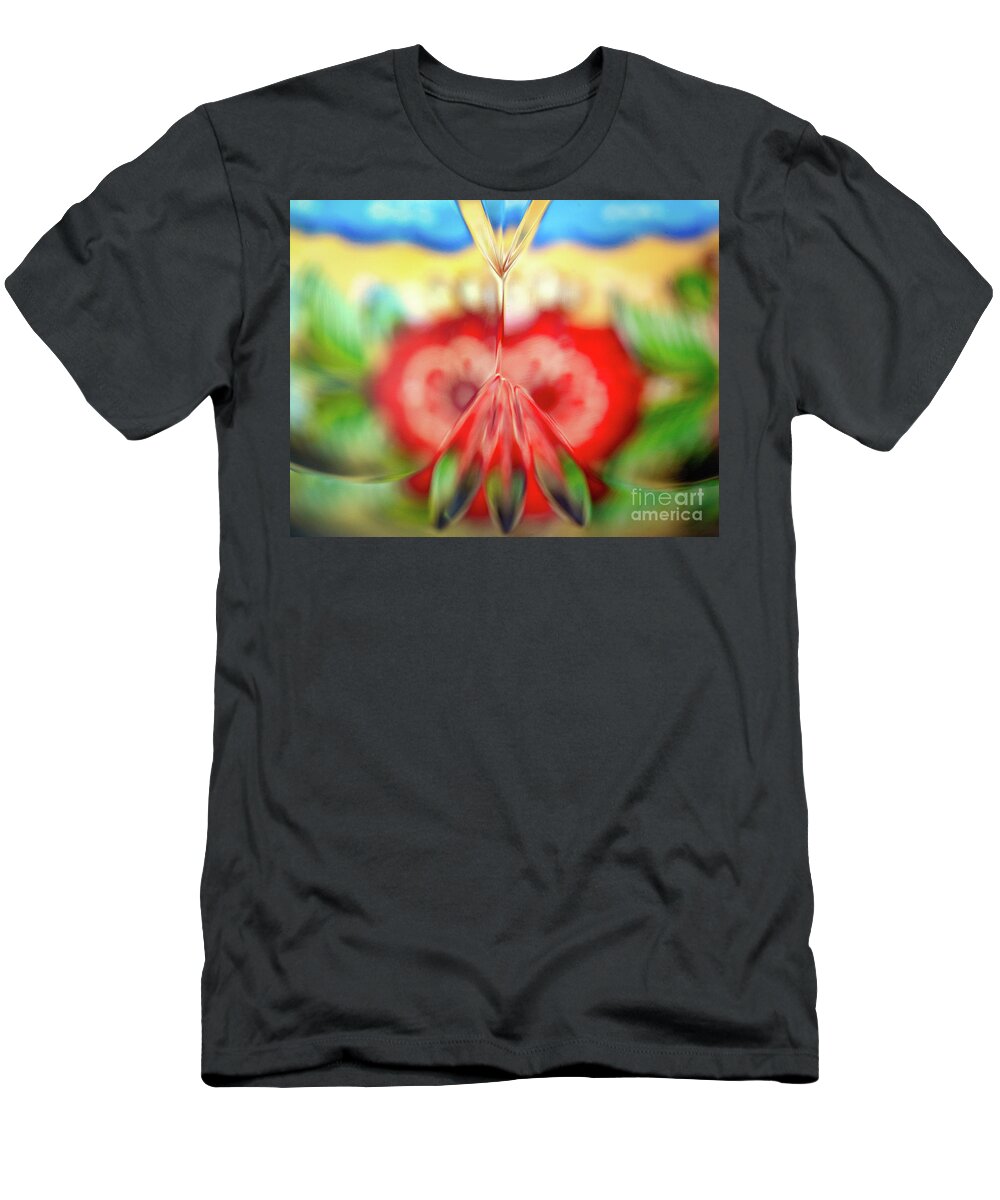 Abstract T-Shirt featuring the photograph Color and shape abstract by Izet Kapetanovic