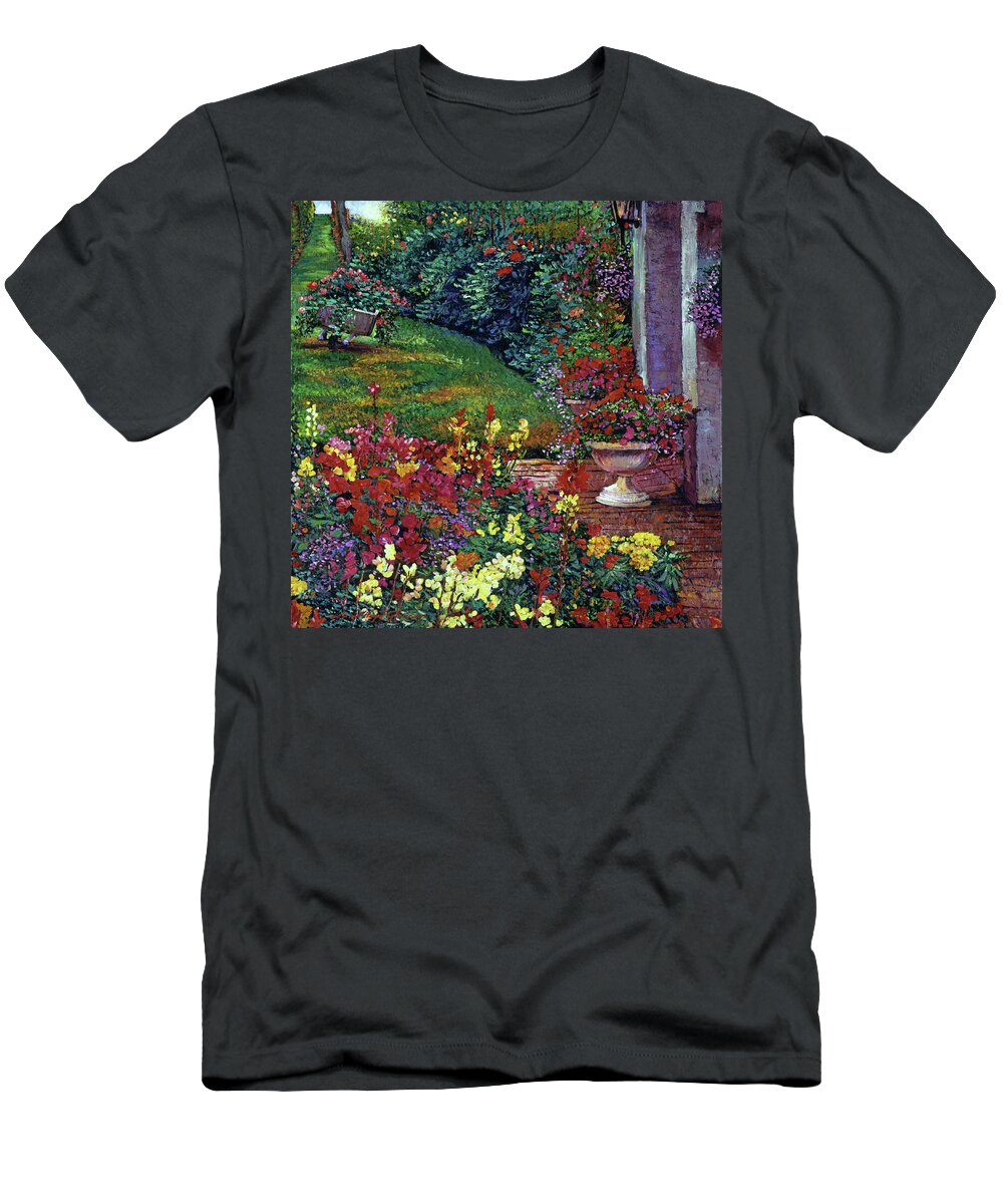 Landscape T-Shirt featuring the painting Color Palette Garden by David Lloyd Glover