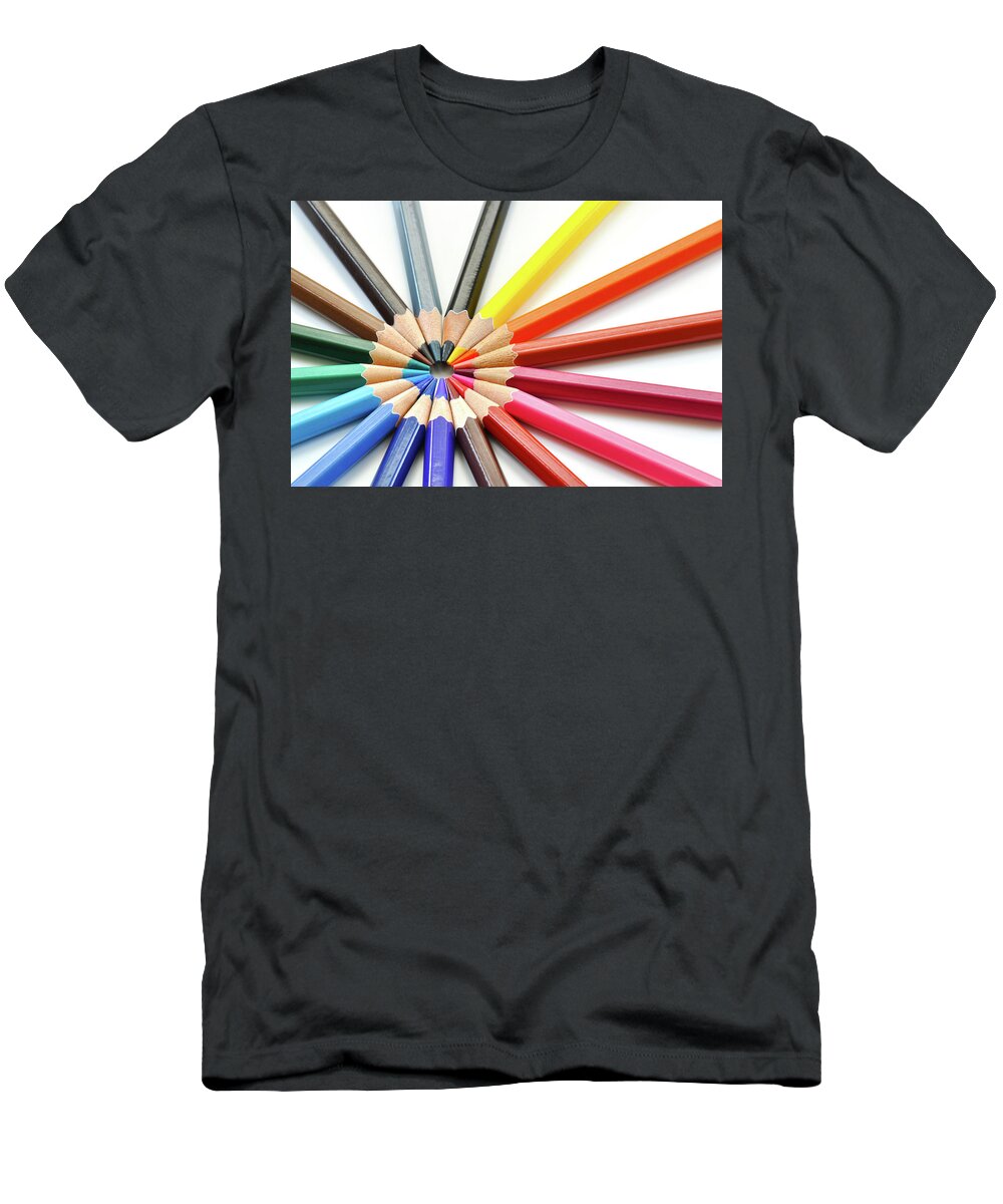 Pencil T-Shirt featuring the photograph Color pencils by Dutourdumonde Photography