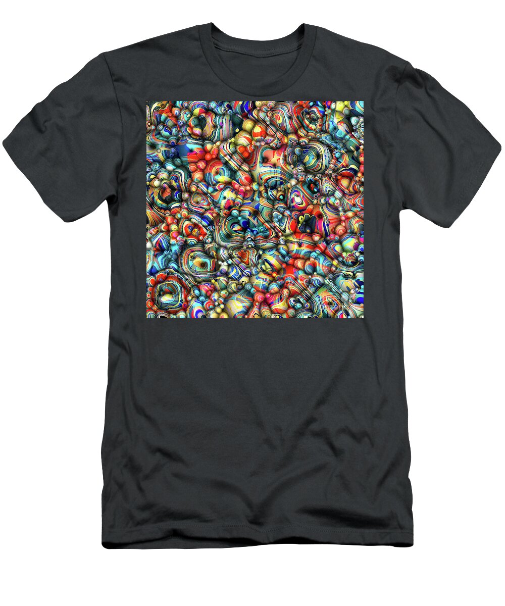 Three Dimensional T-Shirt featuring the digital art Colorful 3D Abstract by Phil Perkins