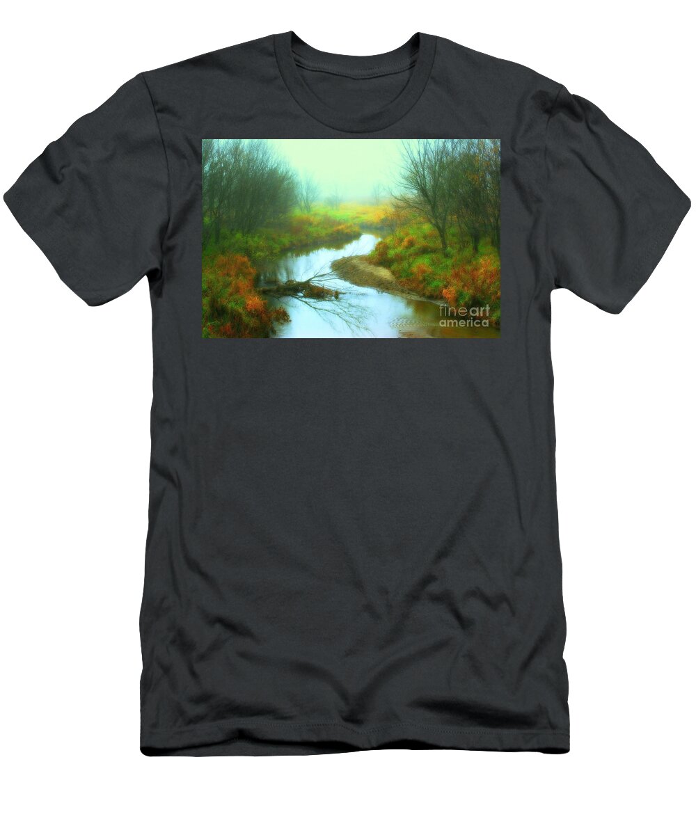 River T-Shirt featuring the photograph Colors of Fall by Julie Lueders 
