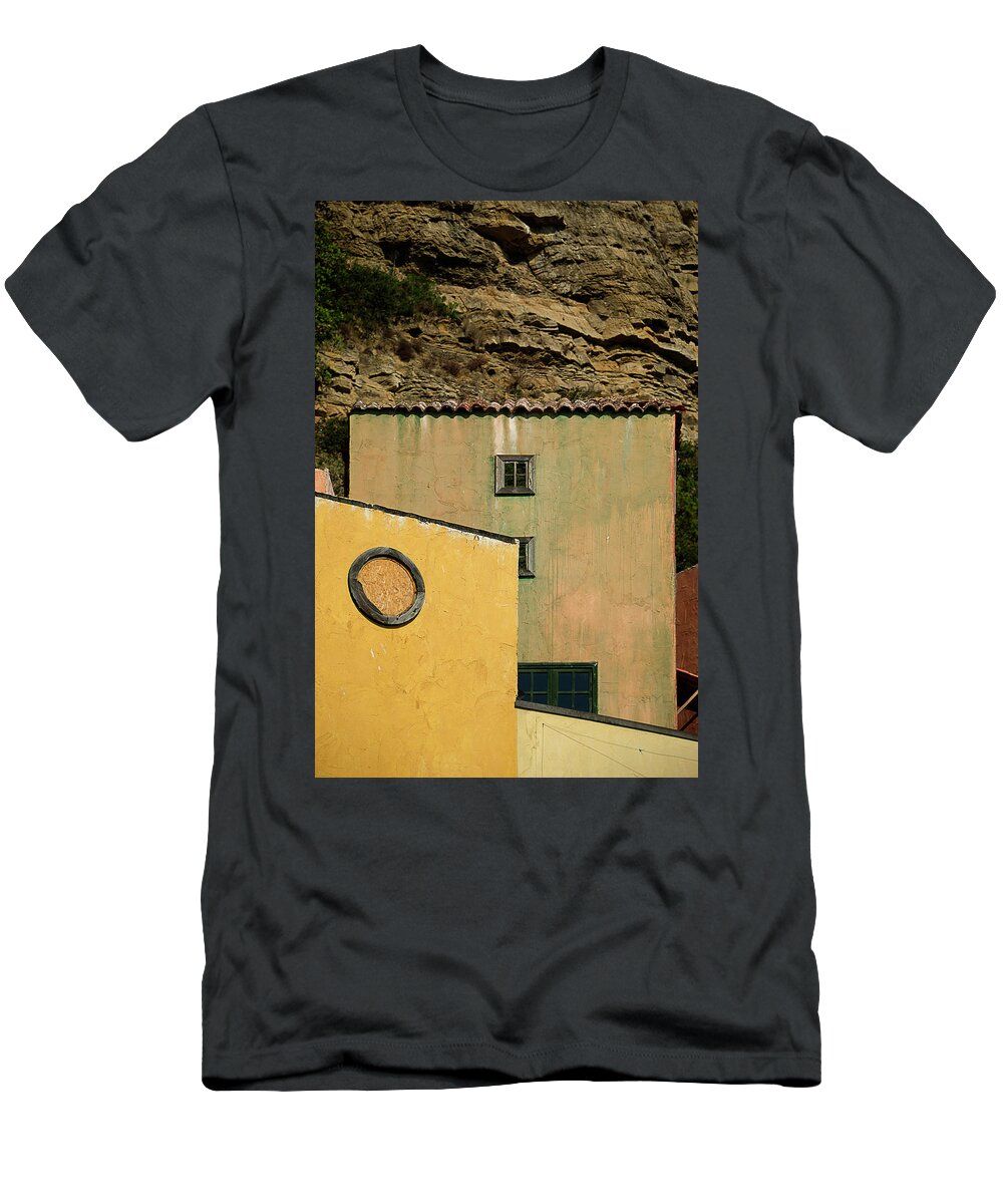 Enrico Pelos T-Shirt featuring the photograph COLORS OF LIGURIA HOUSES - FACCIATE CASE COLORI di LIGURIA 2 - ALASSIO by Enrico Pelos