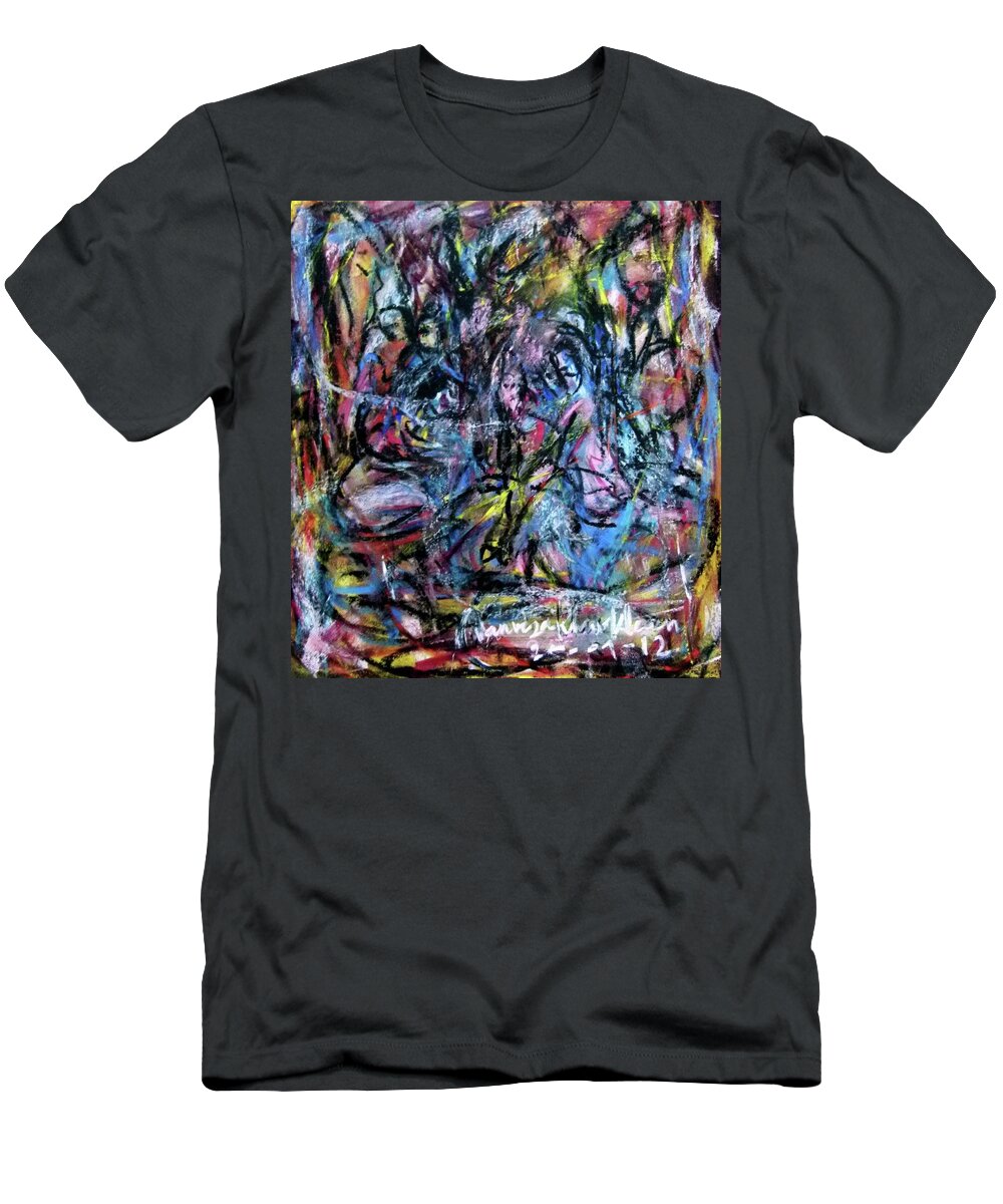  T-Shirt featuring the painting Colour talking by Wanvisa Klawklean
