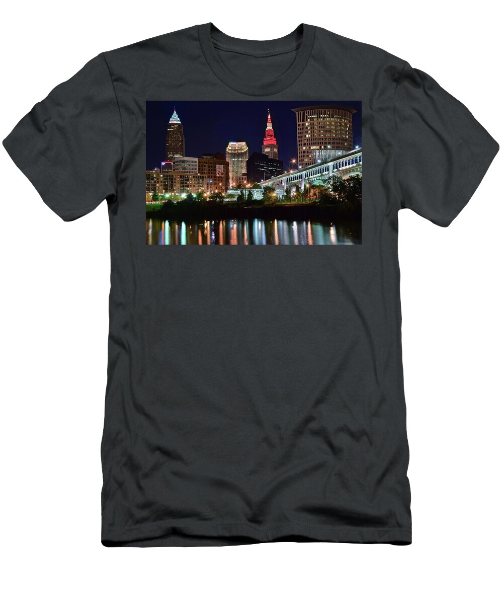 Cleveland T-Shirt featuring the photograph Come Visit Cleveland by Frozen in Time Fine Art Photography