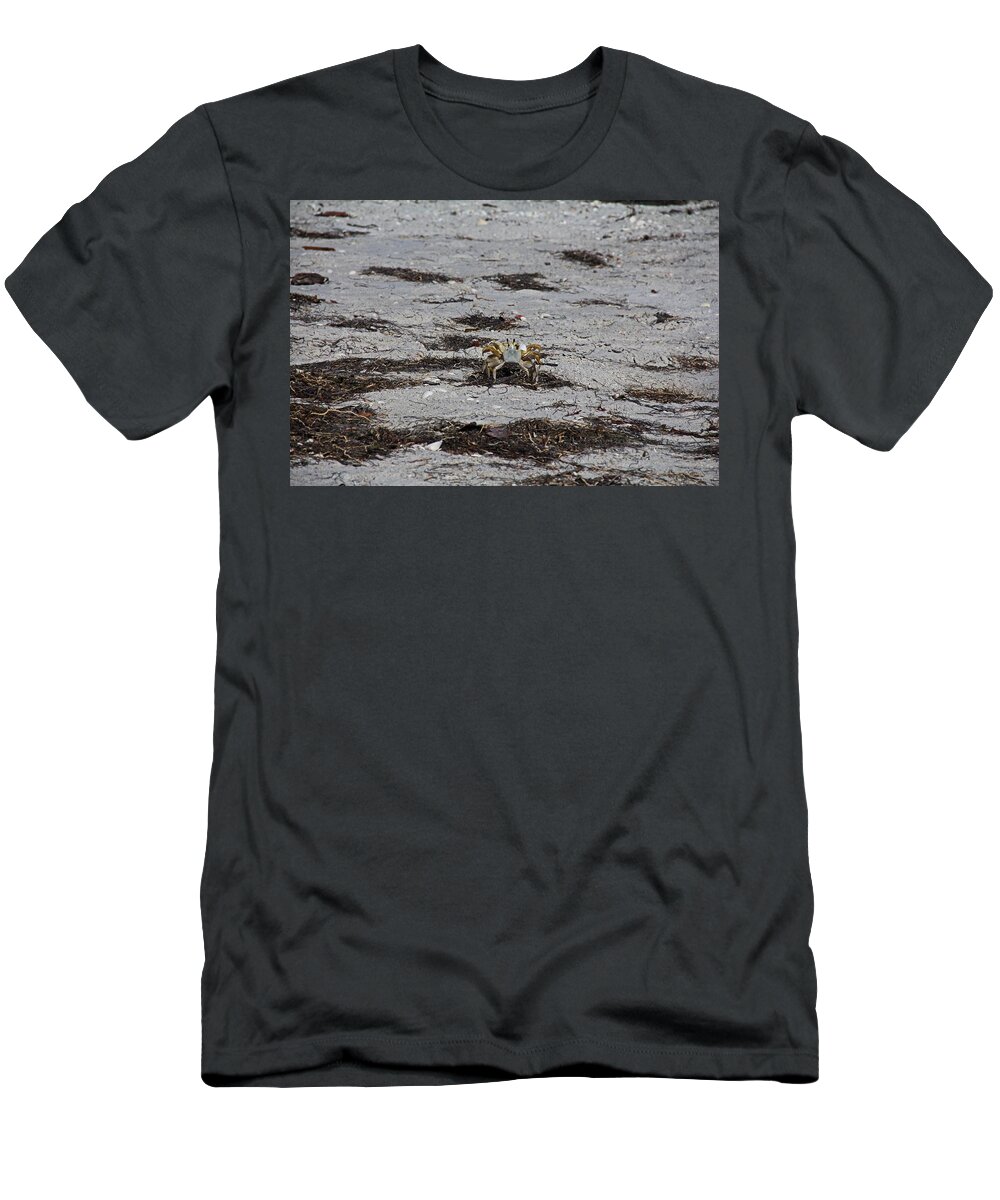 Crabs T-Shirt featuring the photograph Competing Crabs by Michiale Schneider