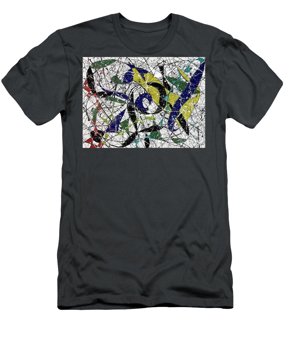 Abstract T-Shirt featuring the painting Composition #19 by Natalia Astankina