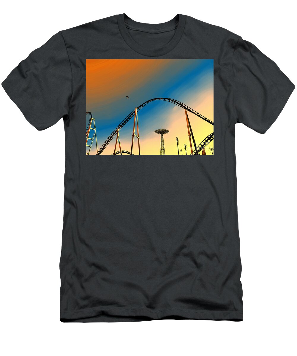 Coney T-Shirt featuring the photograph Coney Glow 1 by Onedayoneimage Photography
