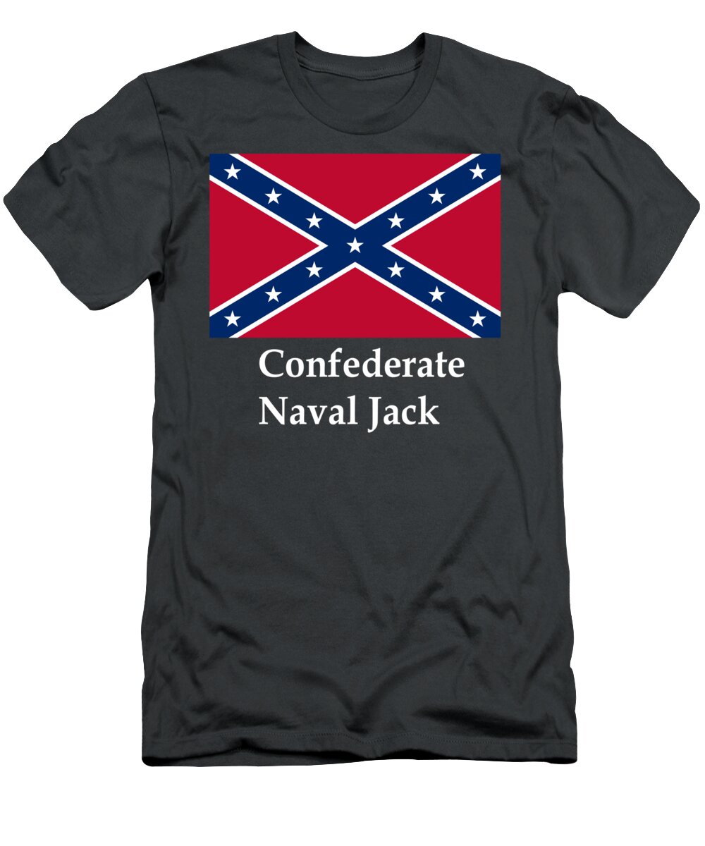 Flag T-Shirt featuring the digital art Confederate Naval Jack by Frederick Holiday