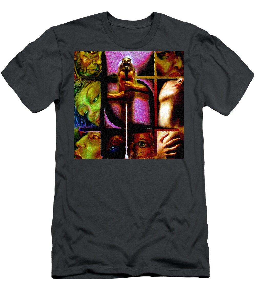 Rafael Salazar T-Shirt featuring the digital art Conflicts by Rafael Salazar by Rafael Salazar