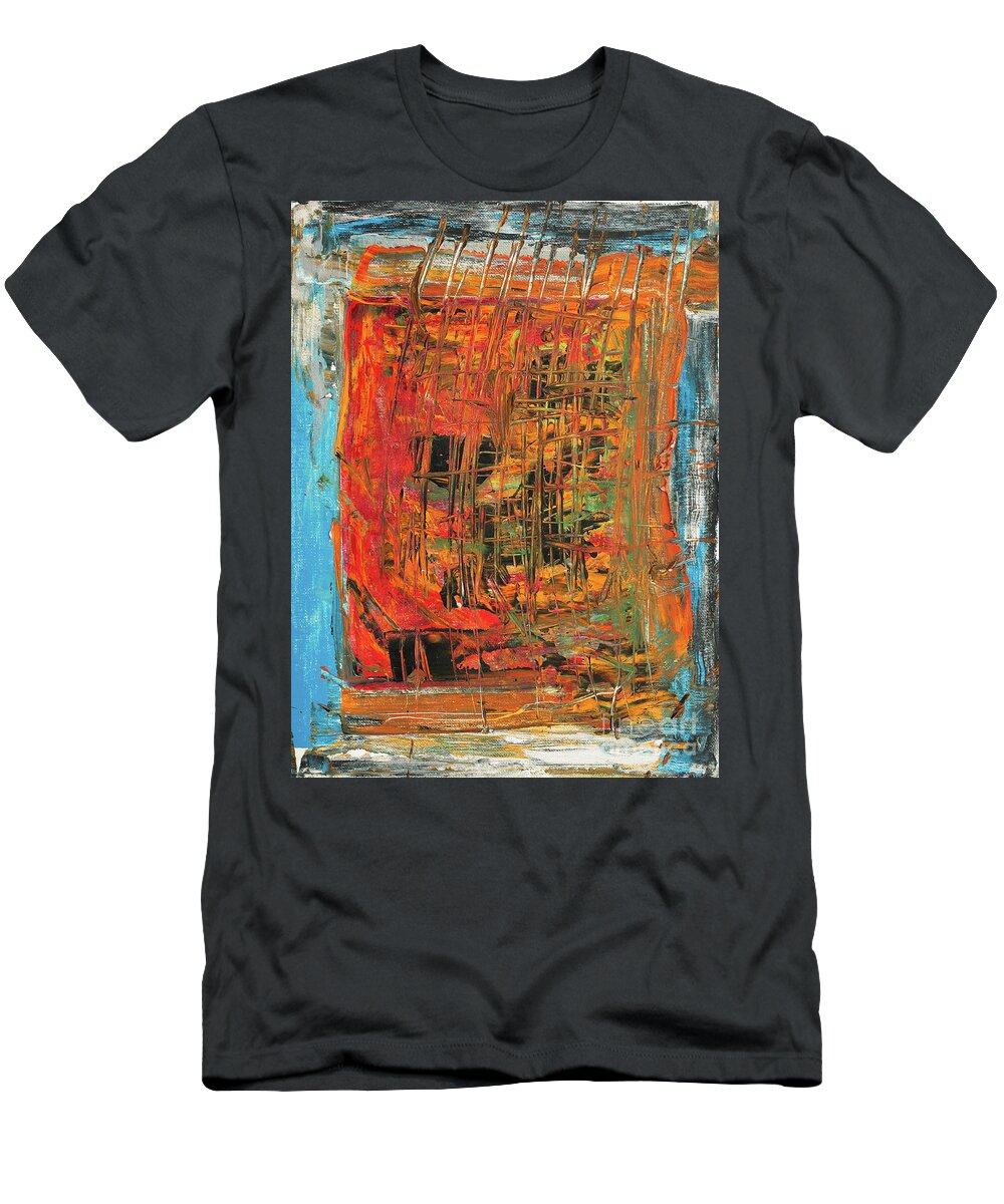 Construction T-Shirt featuring the painting Construction by Bjorn Sjogren