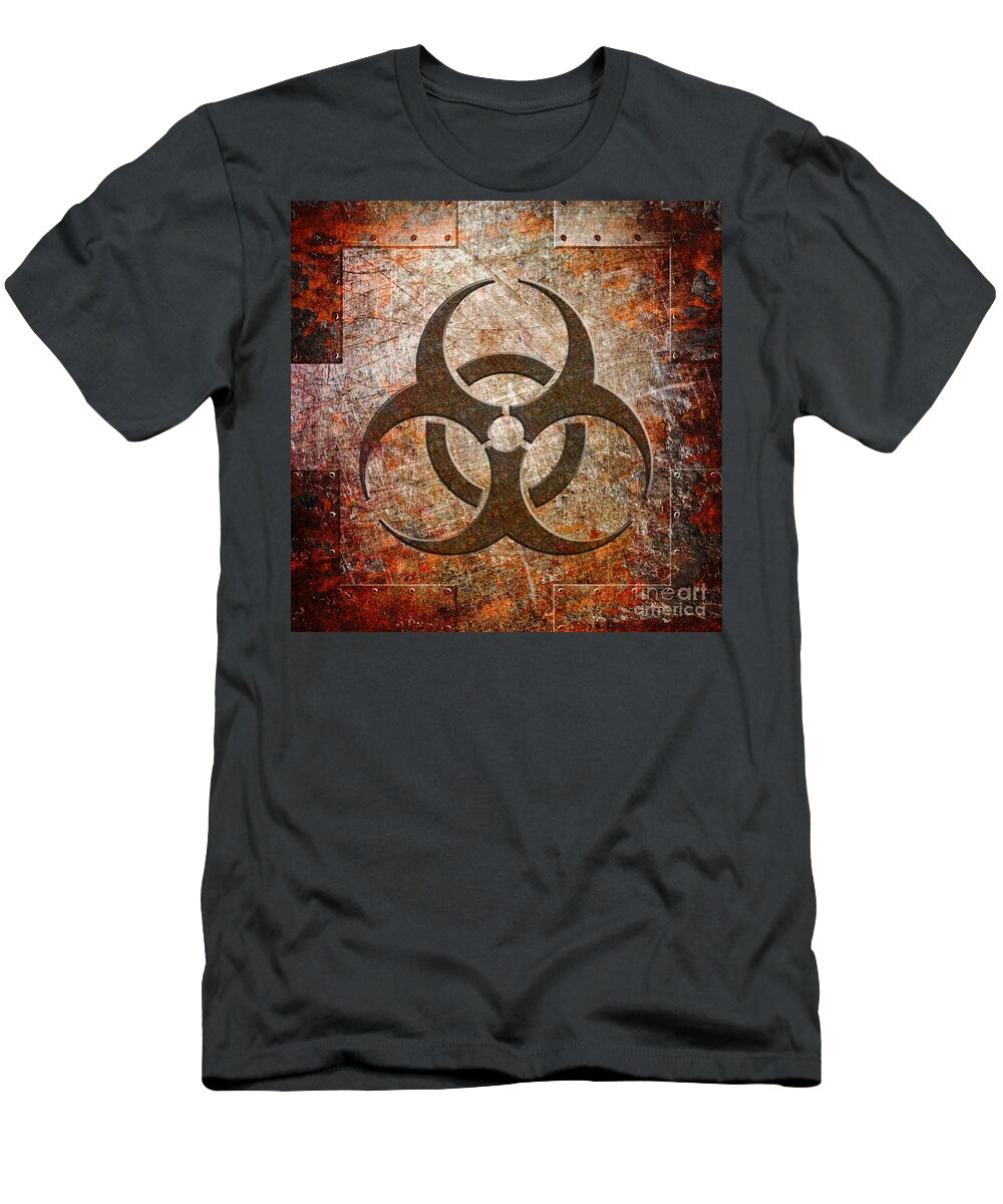 Bio Hazard T-Shirt featuring the digital art Contagion by Fred Ber