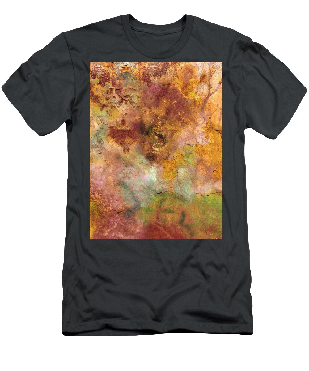 Copper T-Shirt featuring the painting Coppersscape 3 by Priscilla Huber