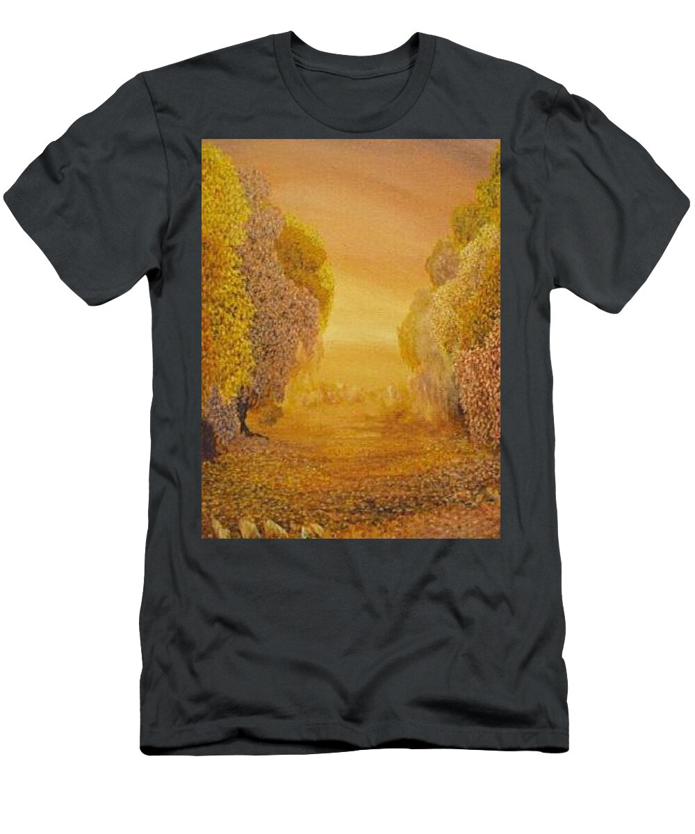 Nature T-Shirt featuring the painting Coral Dawn by Jacki Randall