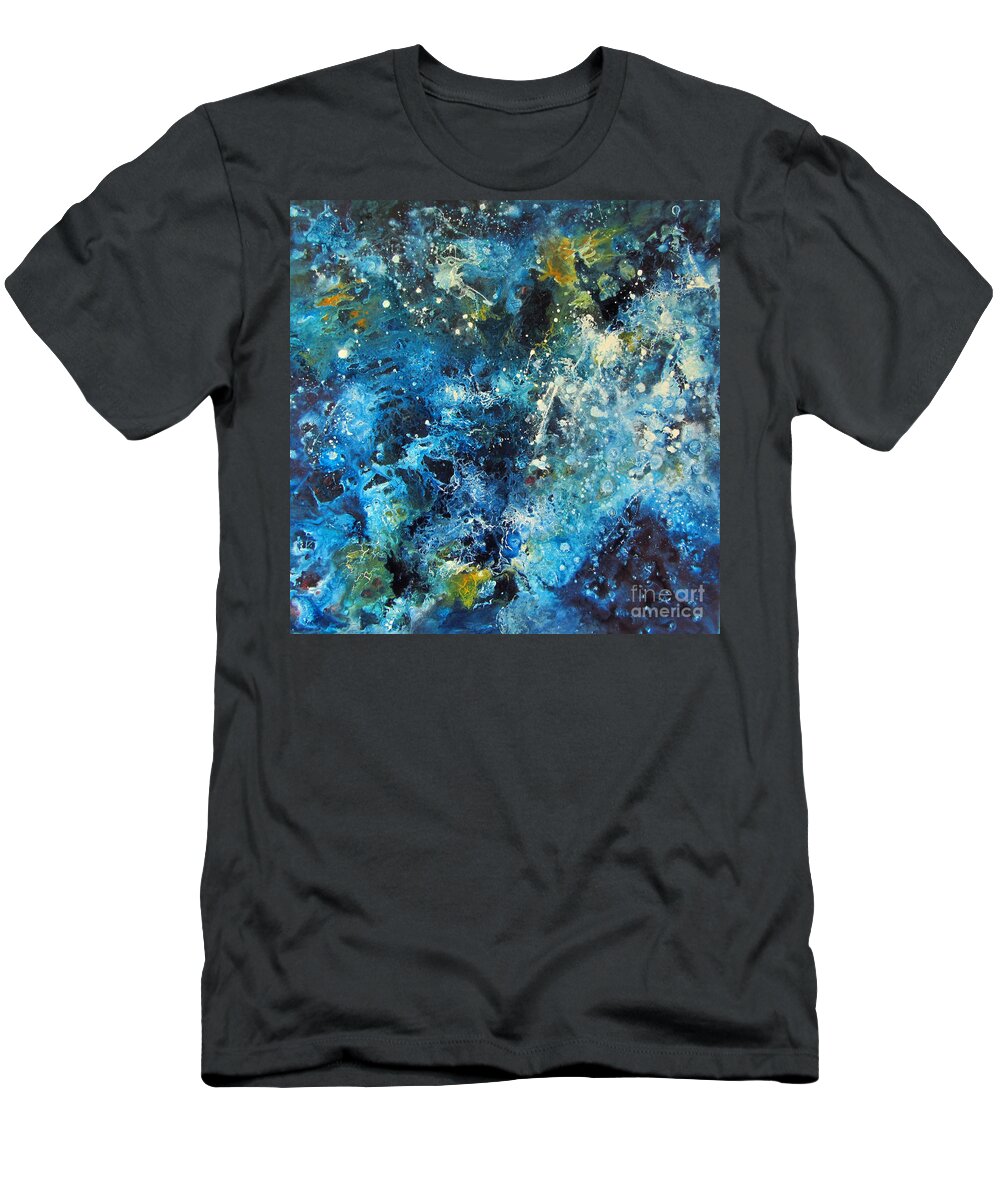 Abstract Painting T-Shirt featuring the painting Cosmos by Valerie Travers