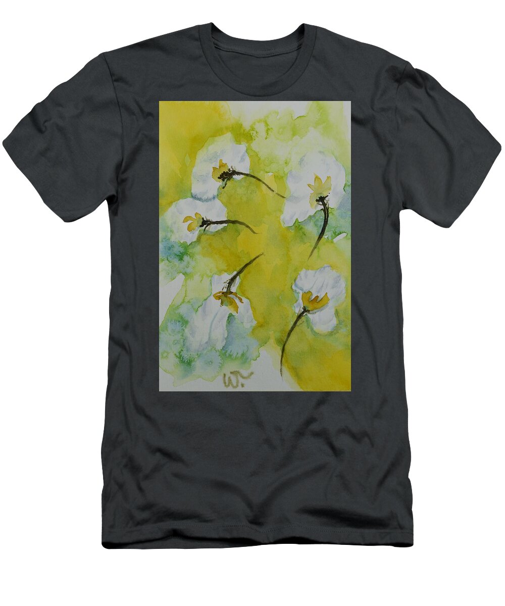 Cotton Display Abstract T-Shirt featuring the painting Cotton Display Abstract by Warren Thompson
