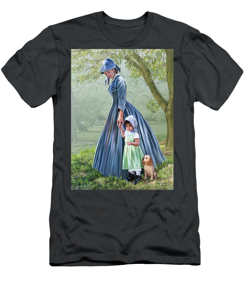Family T-Shirt featuring the digital art Country Life by Thanh Thuy Nguyen