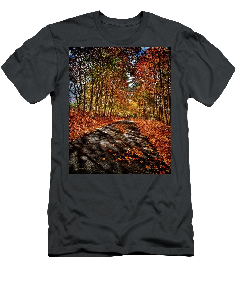 Mark T. Allen T-Shirt featuring the photograph Country Road by Mark Allen