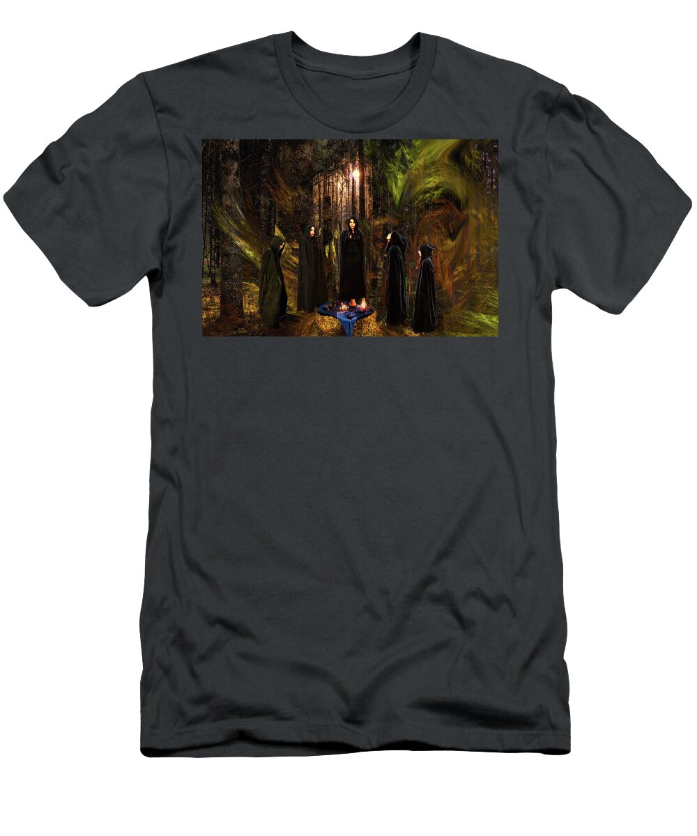 Coven T-Shirt featuring the digital art Coven by Lisa Yount