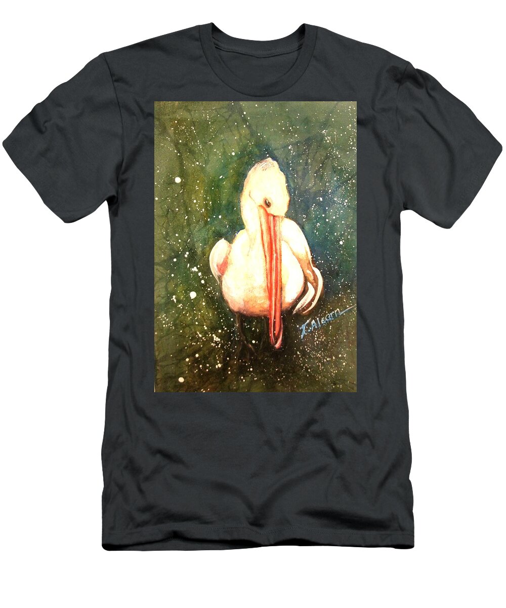 Coy T-Shirt featuring the painting Coy - original sold by Therese Alcorn