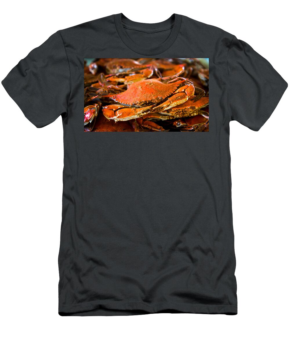 Blue Crabs T-Shirt featuring the photograph Crab Boil by Karen Wiles