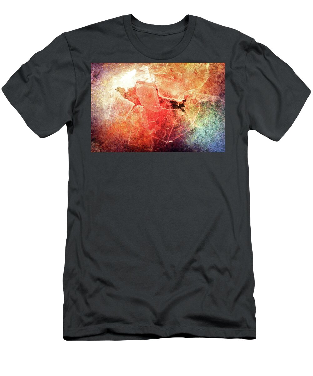 Lines T-Shirt featuring the photograph Cracks of Colors by Randi Grace Nilsberg
