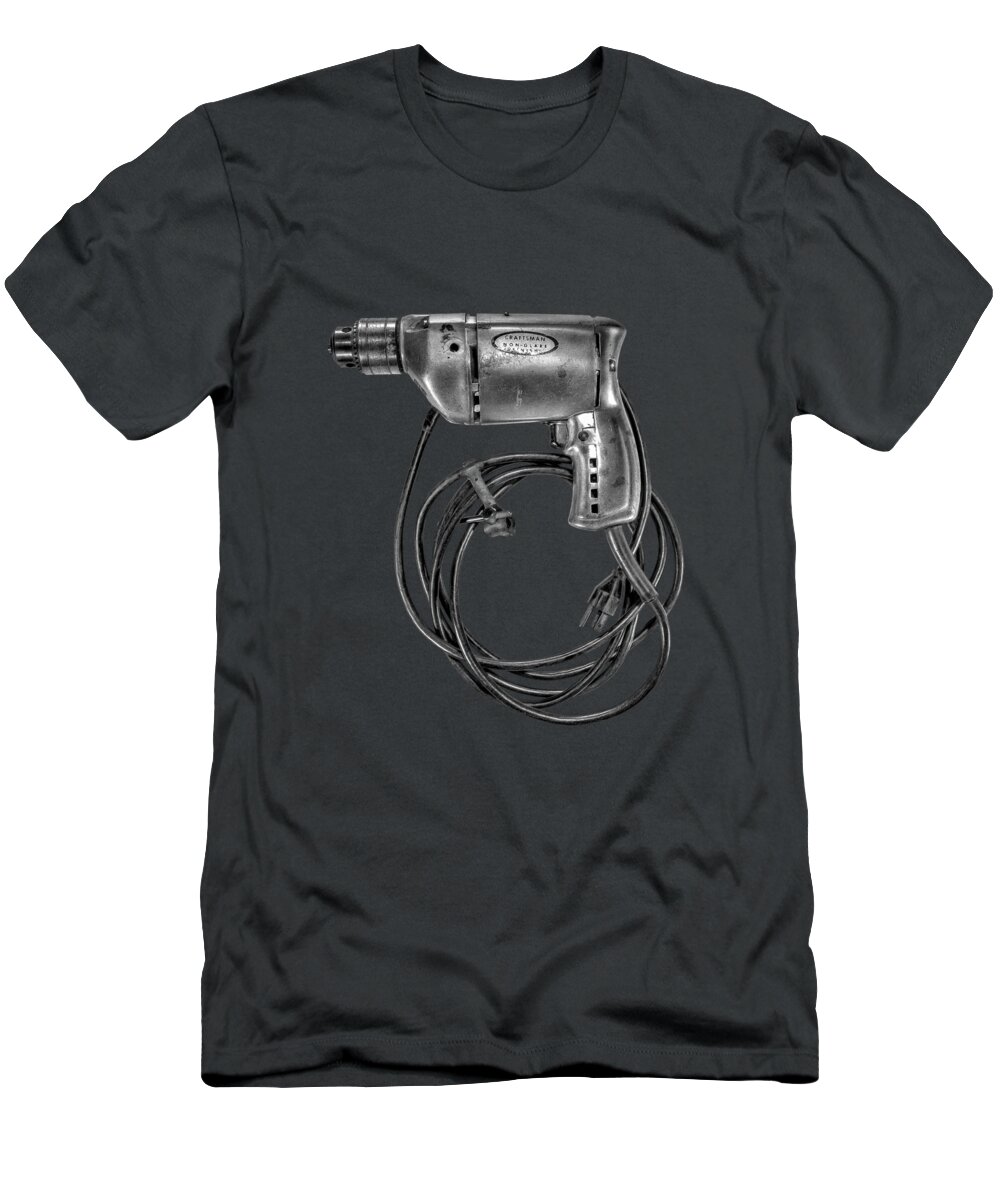 Antique T-Shirt featuring the photograph Craftsman Drill Motor LBW by YoPedro