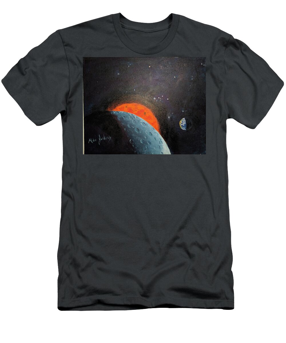 Genesis T-Shirt featuring the painting Creation Day 4 by Mike Jenkins