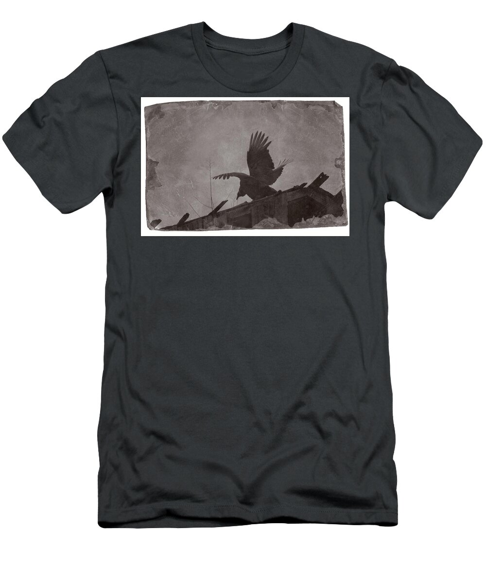 Wildlife T-Shirt featuring the photograph Creepy Buzzard by John Benedict
