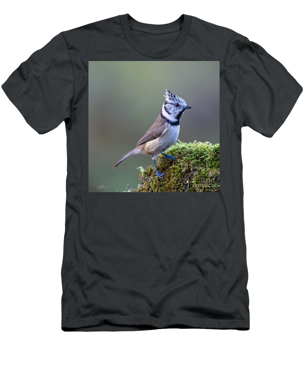 Crested Tit T-Shirt featuring the photograph Crested Tit by Torbjorn Swenelius