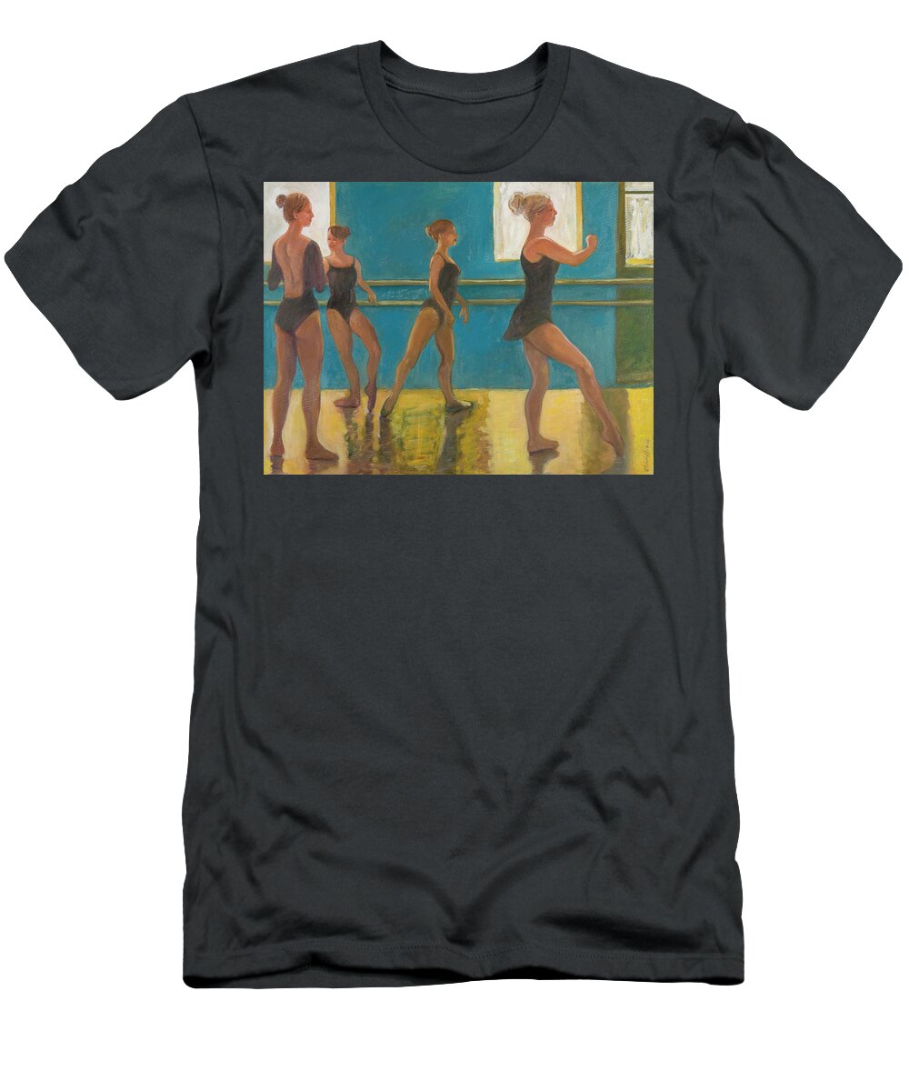 Painting T-Shirt featuring the painting Crossing the Floor by Laura Lee Cundiff