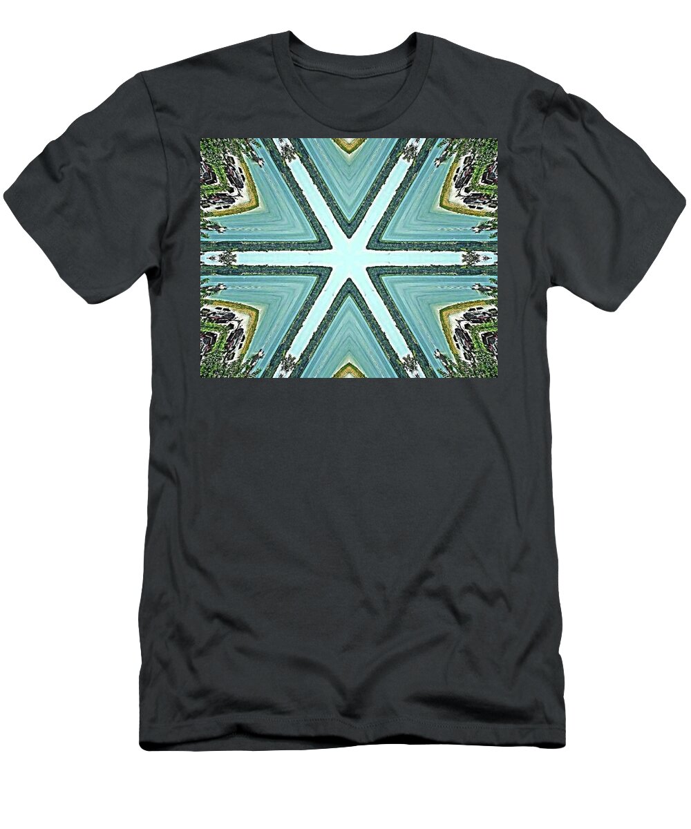 Abstract T-Shirt featuring the digital art Crossroads by Stacie Siemsen