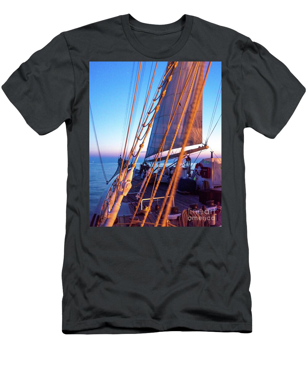 Aegis T-Shirt featuring the photograph Crusing Into Sunrise by Hannes Cmarits