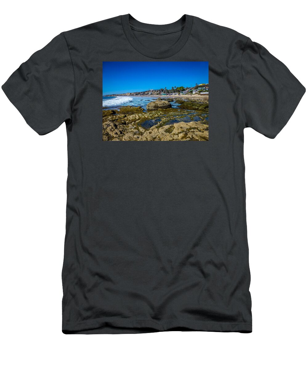 Crystal Cove T-Shirt featuring the photograph Crystal Cove Sunny Shore by Pamela Newcomb